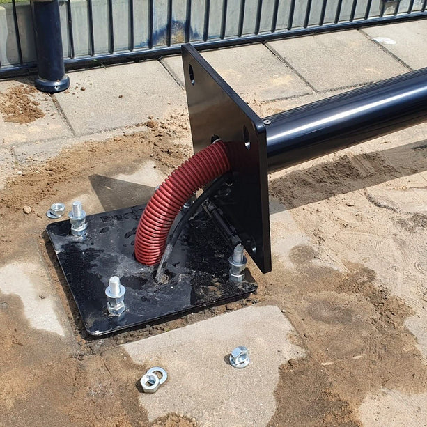 Alarm SystemExpert.co.uk Rejuvenated camera mast with tilt anchor and inspection hatch, 5 meters