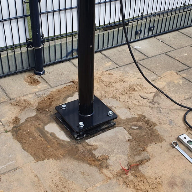 Alarm SystemExpert.co.uk Rejuvenated camera mast with tilt anchor and inspection hatch, 5 meters