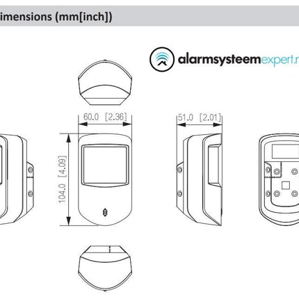 Dahua DHI-ARD1233-W2 Black, Wireless PIR Detector