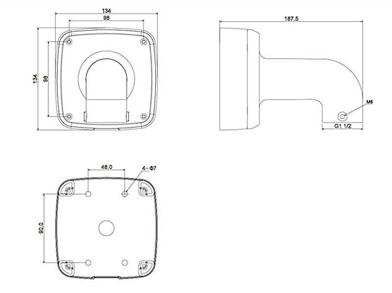 Dahua PFB302S Support mural étanche