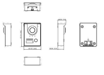 Dahua VTM05R Black Rain Cover Surface mounted for VTO2202/2201