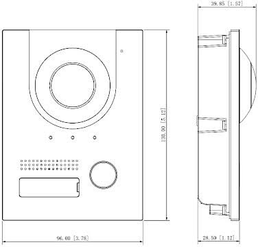 Station extérieure Dahua VTO2202F-P-S3, IP et 2-fils, caméra 160gr, PoE