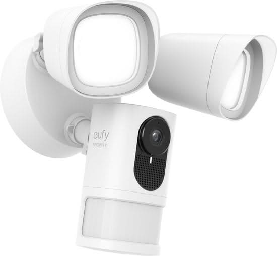 Eufy Eufy Floodlight Camera 2K, IP-beveiligingscamera, Buiten, Bedraad, Amazon Alexa & Google Assistant, 2500 lm, 5000 K