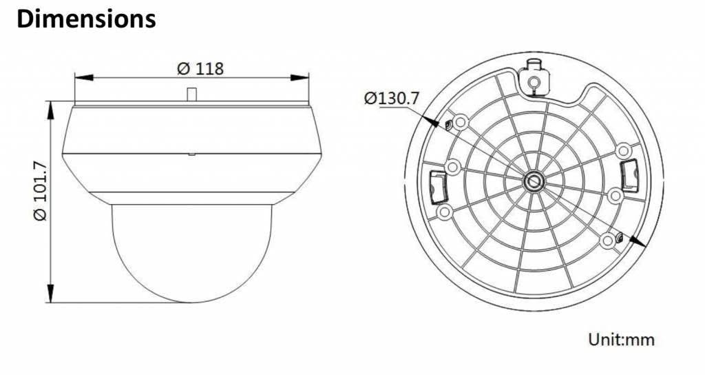 Hikvision DS-2DE2A404IW-DE3, 4MP SD Steckplatz PoE IR LEDs Mini-PTZ Mikrofon