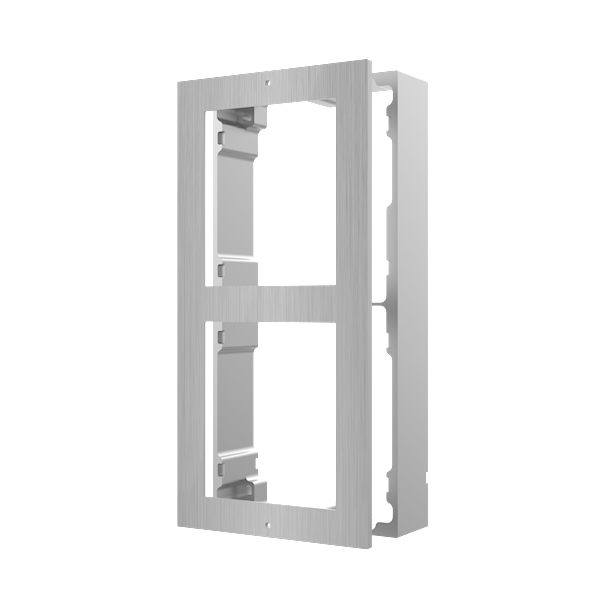Hikvision DS-KD-ACW2/S, modular intercom, surface mount frame 2 modules stainless steel