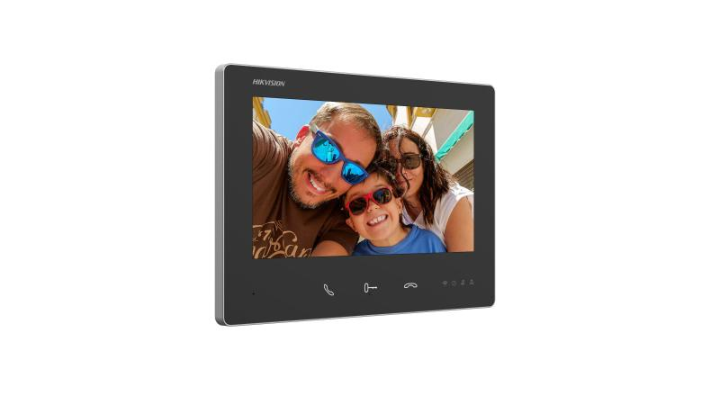 Hikvision DS-KH7300EY-WTE2, 2-Wire Modular intercom, black indoor station, WiFi