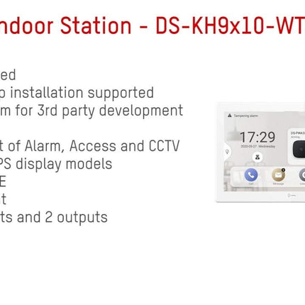 Hikvision DS-KH9310-WTE1 (B) Android Innenstation PoE 7" Zoll