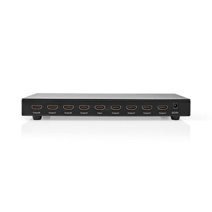 Nedis 8-Port HDMI Splitter 8x HDMI Output 4K@30Hz 3.4 Gbps Metal Anthracite