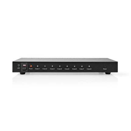 Nedis 8-Port HDMI Splitter 8x HDMI Output 4K@30Hz 3.4 Gbps Metal Anthracite