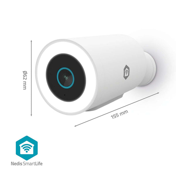 Nedis Wi-Fi Smartlife 3Mp Full-HD IP-camera voor buiten met bewegingssensor, vaste voeding