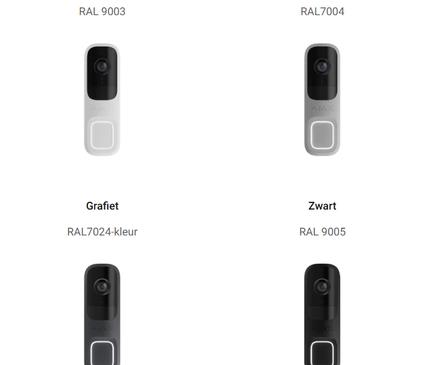 Ajax Systems Ajax Systems DoorBell, 4 MP Camera met ingebouwde AI en PIR Sensor DEMO grafietgrijs