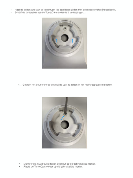 Ajax Systems Adaptateur de support mural blanc pour TurretCam