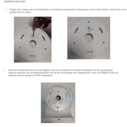 Ajax Systems Wandhalterungsadapter Weiß für TurretCam