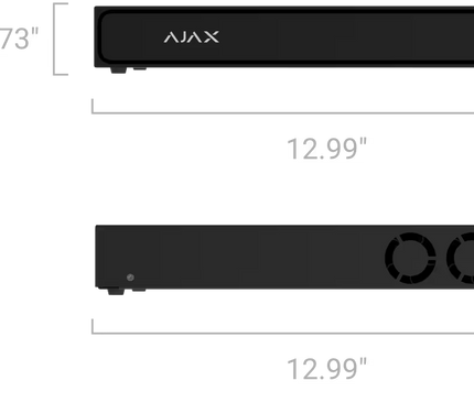 Ajax Systems Ajax Systems NVR H2DAC Rekorder 16 Kanäle, 4K HDMI ohne PoE, Schwarz