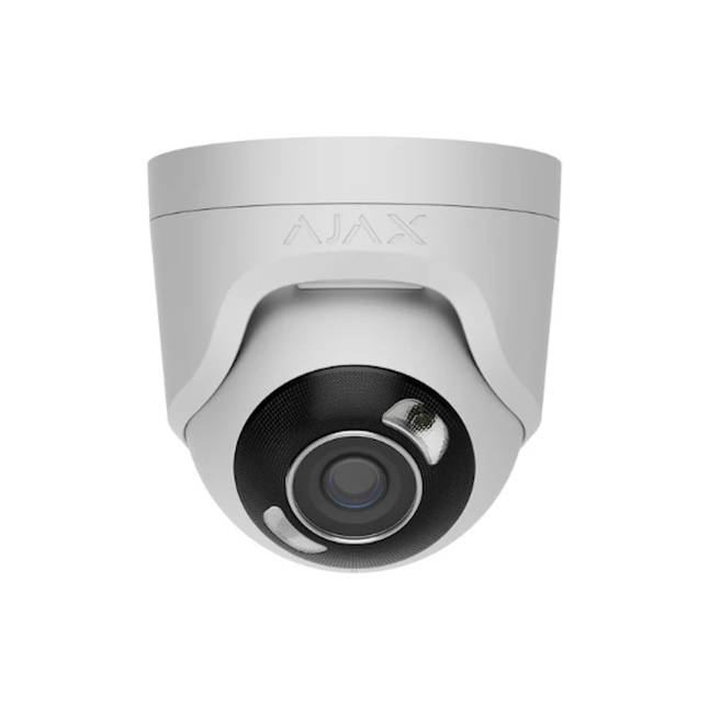 Ajax Systems Ajax Systems TurretCam HL Weiß 5Mp Hybrid Lighting IP Kamera