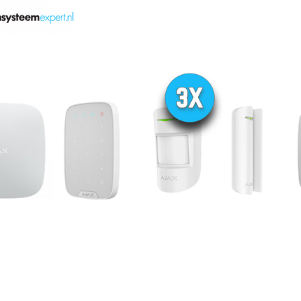 Ajax Systems Alarmsysteem Kit 3 Draadloos (Wit)