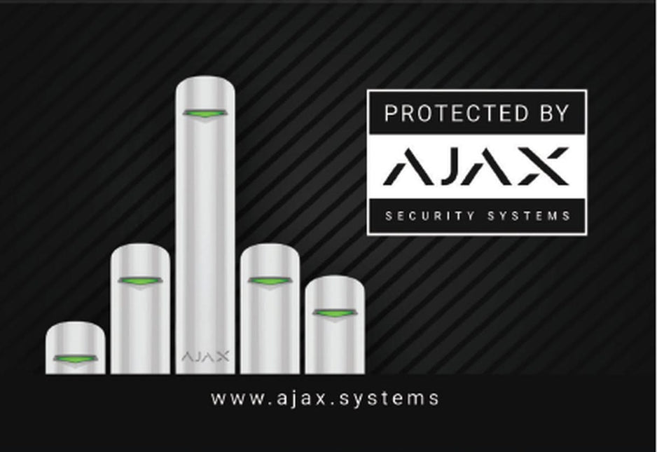 Ajax Systems Sticker 150 x 100mm (Protected by)