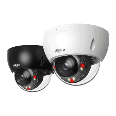 alarm system expert IPC-HDBW2449E-S-IL Black, 4MP 2.8mm Dome, Smart Dual Light, WizSense