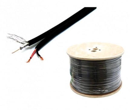 Alarm SystemExpert.co.uk Câble combiné coaxial RG59 avec câble d'alimentation DC, 100 mètres