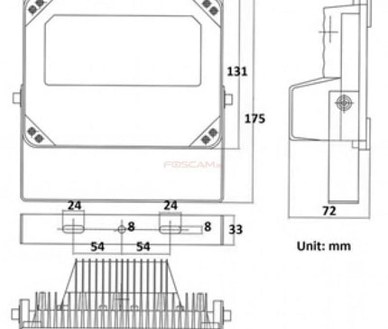 Alarm SystemExpert.nl Alarm SystemExpert.nl IR Lamp, spotlight 90 degree angle, 16 meter range, PoE powered