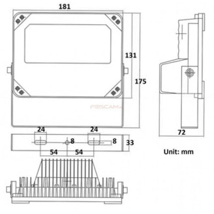 Alarm SystemExpert.nl Alarm SystemExpert.nl IR Lamp, spotlight 90 degree angle, 16 meter range, PoE powered