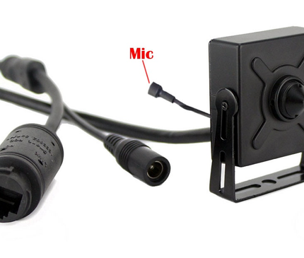 AlarmsysteemExpert.nl AlarmsysteemExpert.nl Pinhole IP camera 4Mp, 75 graden kijkhoek 3.7mm lens, PoE, Microfoon