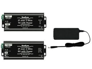 Alarm SystemExpert.fr Alarm SystemExpert.fr SC-IPC1201TW, Kit émetteur/récepteur pour IP, transmission 2 fils, PoE