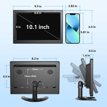 Alarm SystemExpert.nl Alarm SystemExpert.nl TFT 10" Full HD monitor incl. stand