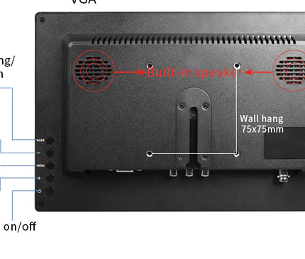 AlarmsysteemExpert.nl AlarmsysteemExpert.nl TFT 13" Full HD monitor incl. montagebeugel voor aan wand of bureau