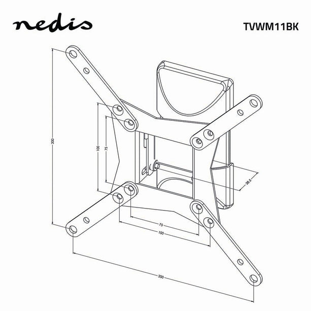 Alarm SystemExpert.nl Alarm SystemExpert.nl TV Wall Bracket, tiltable for 10-32", max. 30Kg. 1 hinge point