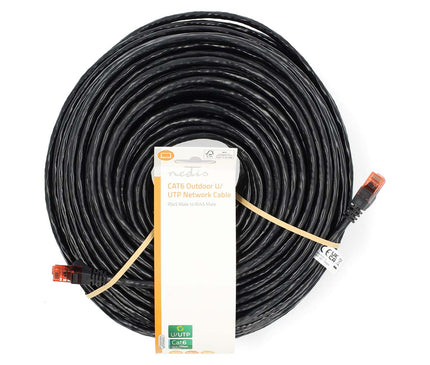 Alarm SystemExpert.nl Alarm SystemExpert.nl UTP CAT6 Netzwerkkabel 20mtr Outdoor Kabel PE Mantel schwarz