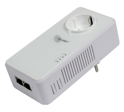 AlarmsysteemExpert.nl ALLNET Powerline adapter HomePlugV2 1200Mbit RJ45 WiFi SmartLink met Pass Through