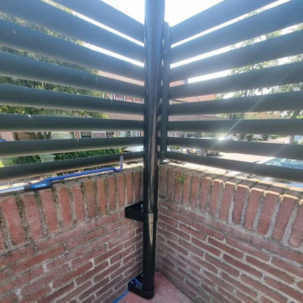 AlarmsysteemExpert.nl Cameramast 3 meter Ø 90mm met RVS muurbeugels