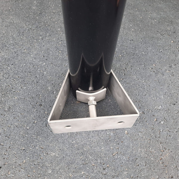 AlarmsysteemExpert.nl Cameramast 3 meter Ø 90mm met RVS muurbeugels