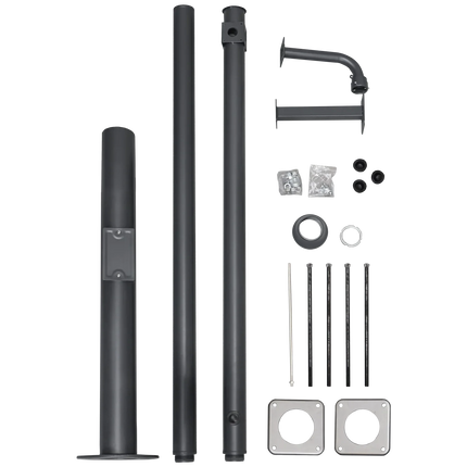 Alarm SystemExpert.co.uk Camera mast 4.5m Dark gray, Galvanized steel, Lightning arrestor