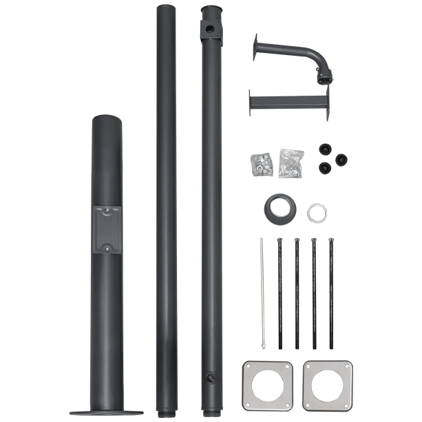 Alarm SystemExpert.co.uk Camera mast 4.5m Dark gray, Galvanized steel, Lightning arrestor