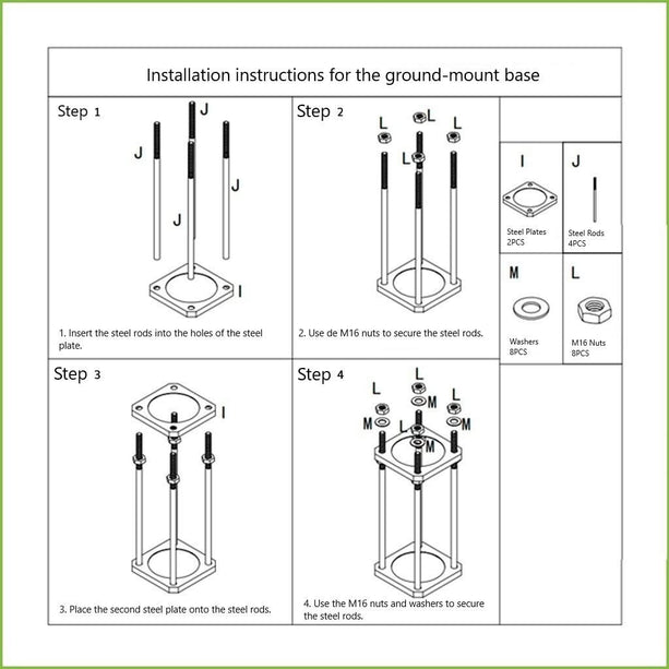 Alarm SystemExpert.co.uk Camera mast 4.5m Dark gray, Galvanized steel, Lightning arrestor