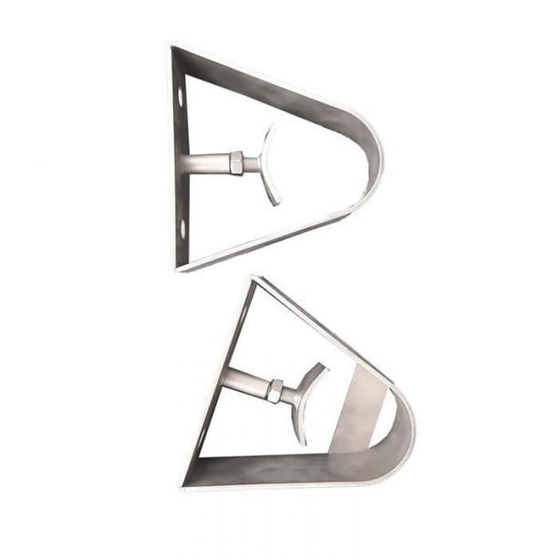 AlarmsysteemExpert.nl Cameramast 4 meter Ø 90mm met RVS muurbeugels