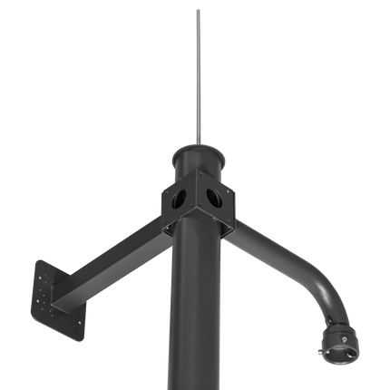 AlarmsysteemExpert.nl Mât pour caméra 4,5 m, gris anthracite, acier galvanisé, paratonnerre