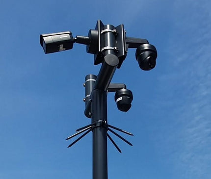 Système d'alarmeExpert.nl Système d'alarmeExpert.nl Mât de caméra Pièce en T 90mm couleur noir RAL9005