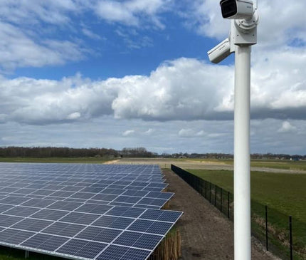 Alarm SystemExpert.nl Alarm SystemExpert.nl Mât de caméra mobile aluminium 3 mètres Ø 90mm avec cadre de tuiles