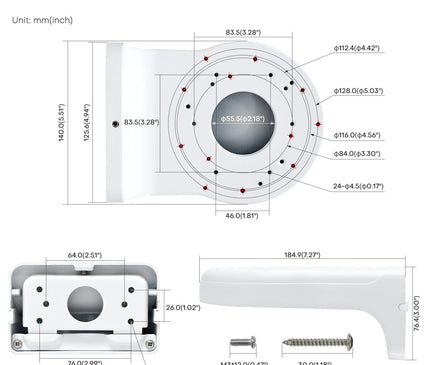 AlarmsysteemExpert.nl Camerasteun voor Hikvision en Dahua camera's