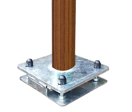 Alarm SystemExpert.co.uk Structure en bois foncé mât à caméra avec ancre basculante 4 mètres