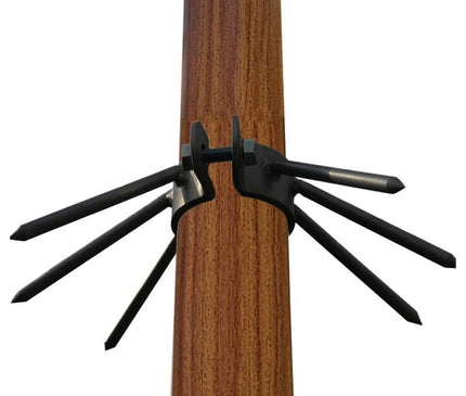 Alarm SystemExpert.co.uk Structure en bois foncé mât à caméra avec ancre basculante 4 mètres