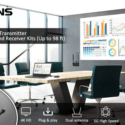 AlarmsysteemExpert.nl Draadloze Hdmi Zender En Ontvanger 4K/30Hz.