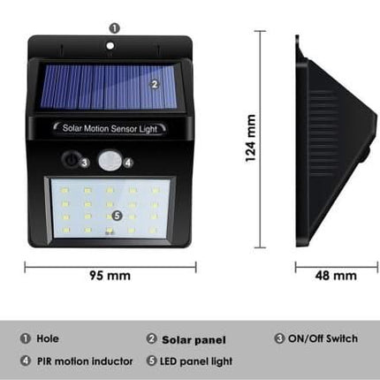 AlarmsysteemExpert.nl Klein model LED schriklamp voor buiten met sensor (draadloos)