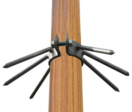 Alarm SystemExpert.co.uk Structure en bois léger mât à caméra avec ancre basculante 3 mètres