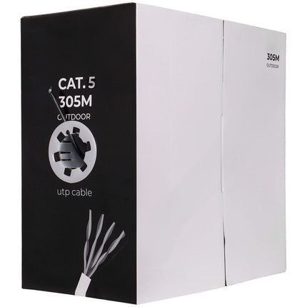 AlarmsystemExpert.co.uk Câble réseau CAT5e UTP, 305 mtr, âmes solides CCA, Câble extérieur
