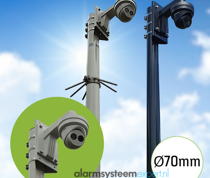 AlarmsysteemExpert.nl Ronde cameramast met kantelanker 2,50 meter
