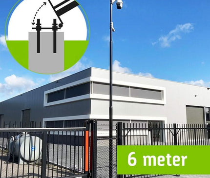 Alarm SystemExpert.co.uk Alarm SystemExpert.co.uk Mât de caméra rajeuni avec ancre basculante et trappe d'inspection, 6 mètres